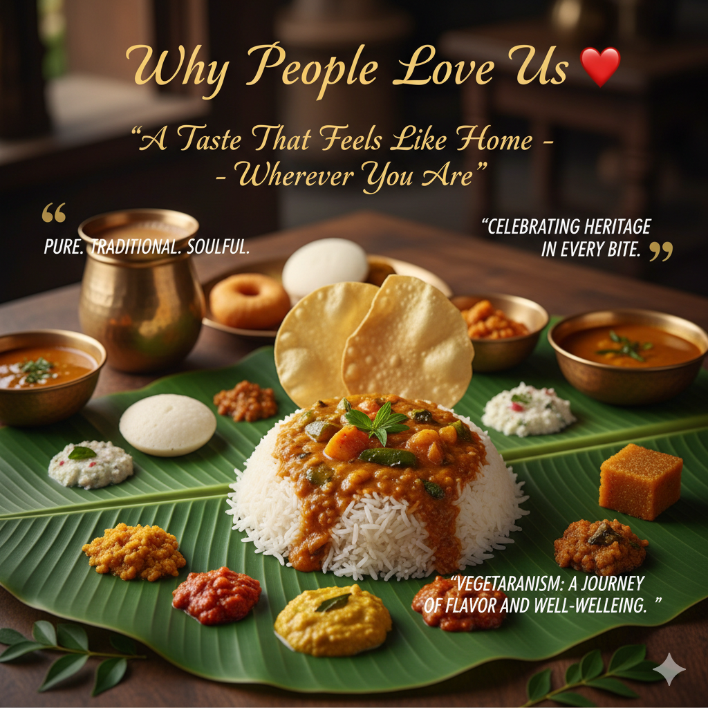 Variety of South Indian Meals